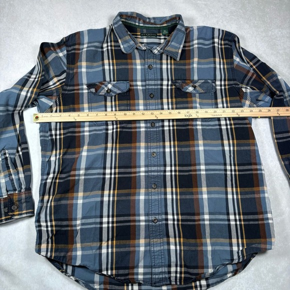 G.H. BASS & CO. Mens XL Plaid Mid-Weight Long Sleeve Button Up Shirt - Picture 5 of 6